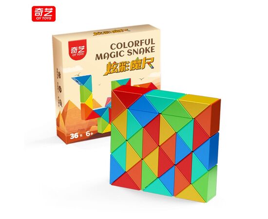 Антистресс-головоломка QiYi Toys "Змейка радужная" 36 элементов