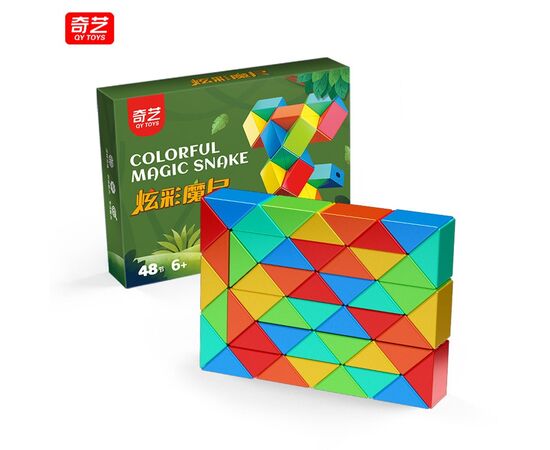 Антистресс-головоломка QiYi Toys "Змейка радужная"48 элементов