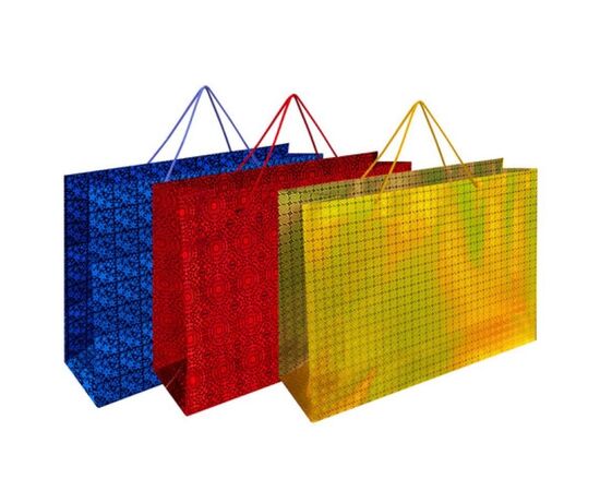 Пакет подарочный голография "Big size" 70 x 16 x 50 см
