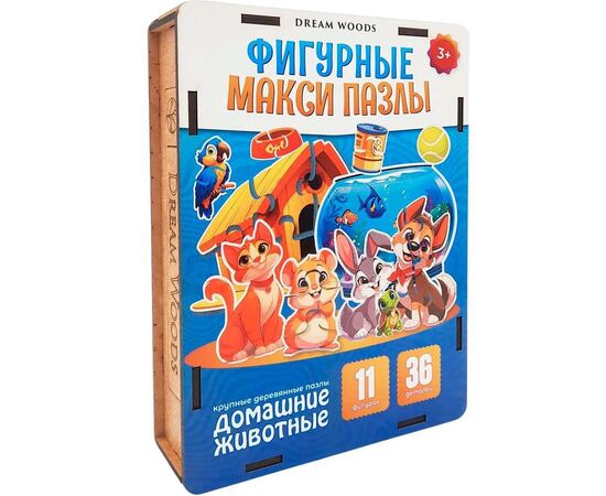 Фигурные макси-пазлы "Домашние животные", 36 деталей