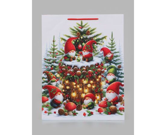Пакет подарочный "Сказочные гномы", 33 × 10 × 42,5 см