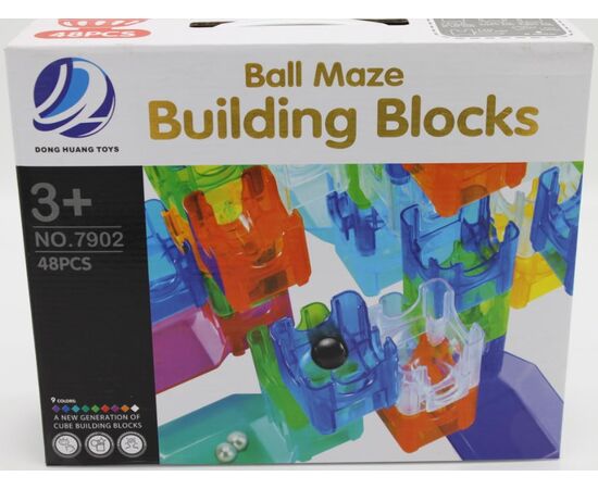 Динамический конструктор с шариками "Ball Maze Building Blocks", 48 деталей