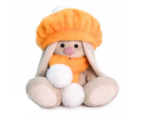 Мягкая игрушка "Зайка Ми" в оранжевом берете, 15 см
