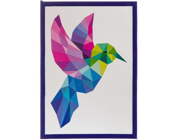 Геометрическая аппликация "Колибри"