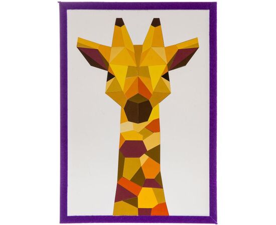 Геометрическая аппликация "Жираф"