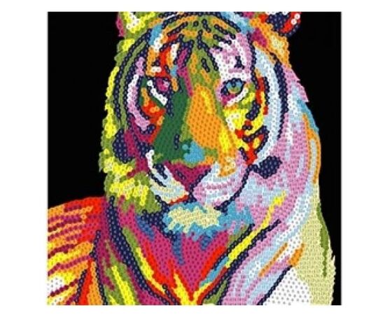 Картина из пайеток с подрамником "Яркий тигр"