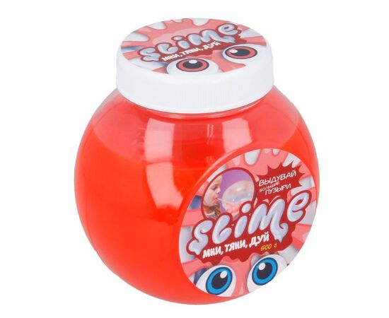 Лизун "Slime Mega Mix", 500 гр, прозрачный + красный