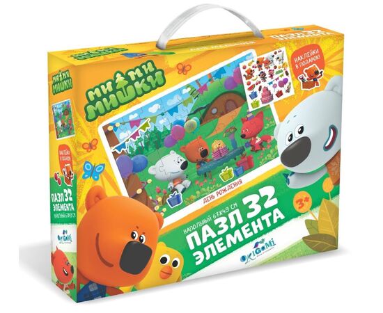Напольный пазл 32 элемента + наклейки "МиМи Мишки"