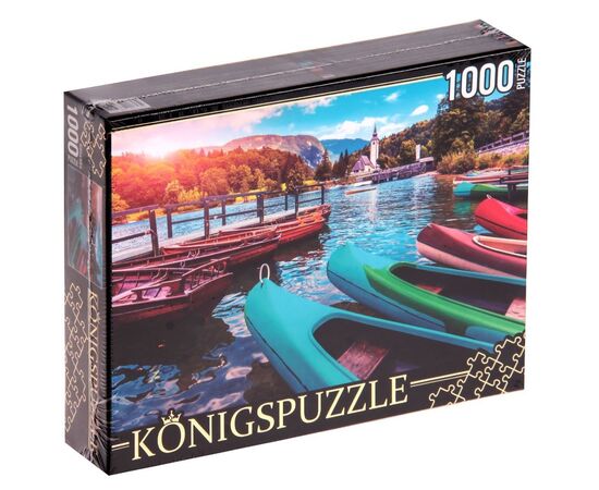 Пазл Konigspuzzle 1000 элементов "Лодки на горном озере"