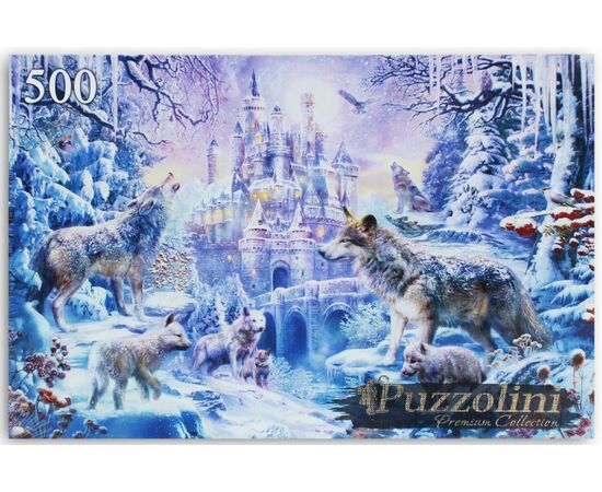 Пазл Puzzolini 500 элементов "Снежный замок и волки"