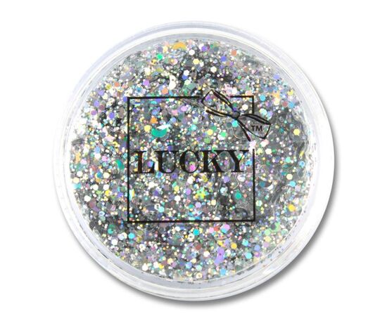 Lucky набор гель-блестки д тела/лица х3 шт + кисточка