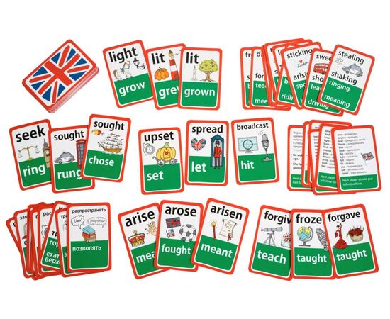 Набор карточек "Английские неправильные глаголы. Уровень 2"