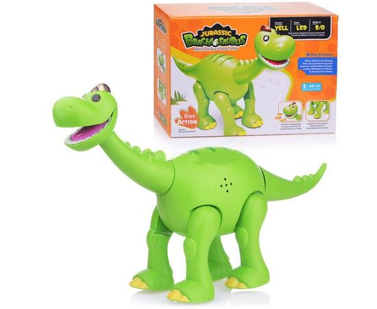Динозавр на батарейках, цвет зеленый