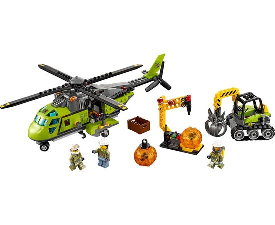 Конструктор Lepin "Грузовой вертолет исследователей вулканов", 356 деталей