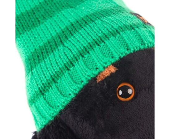 Мягкая игрушка "Ваксон в зеленой шапке и шарфе", 25 см