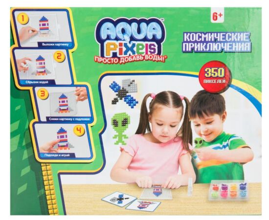 Набор для творчества Aqua Pixels, 350 деталей "Космические приключения"