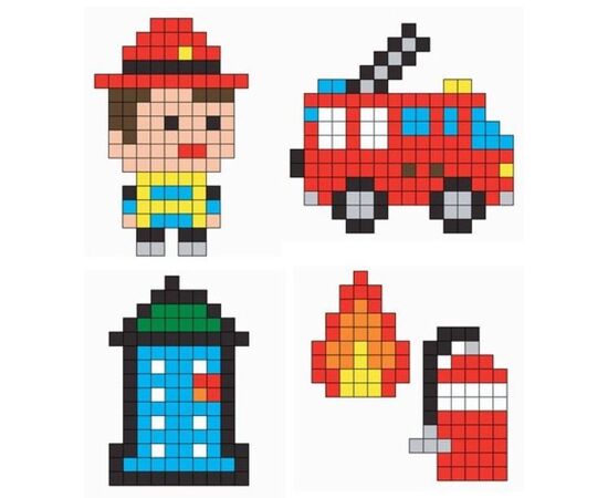 Набор для творчества Aqua Pixels, 480 деталей "Пожарная станция"