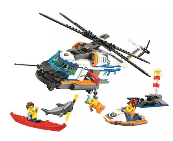 Конструктор Lepin "Сверхмощный спасательный вертолёт", 448 деталей