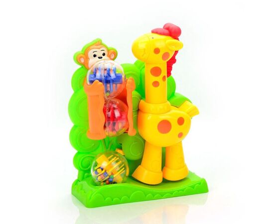 Развивающая игрушка для малышей "Жираф с шариками"