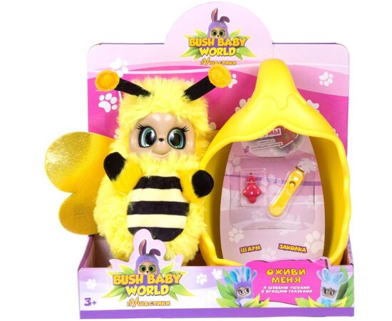 Игрушка "Bush Baby World. Пушастики" Пчелка Бри со спальным коконом
