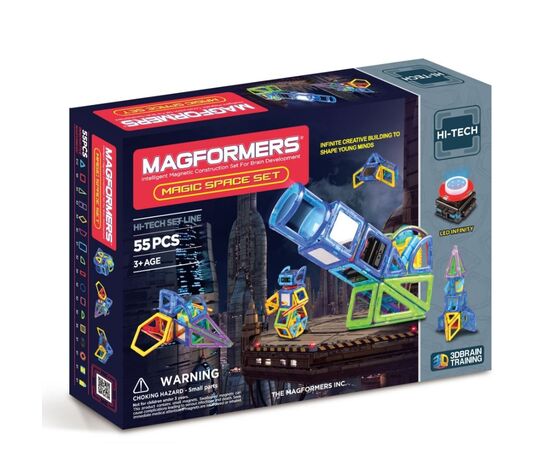 Магнитный конструктор MAGFORMERS Magic Space, 55 деталей