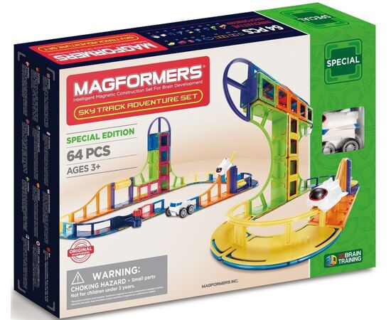 Магнитный конструктор MAGFORMERS Sky Track Adventure set 64 детали