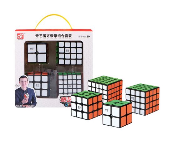 Набор кубиков MoFangGe: 2×2, 3×3, 4×4, 5×5 (черный)
