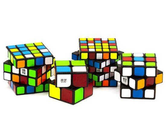 Набор кубиков MoFangGe: 2×2, 3×3, 4×4, 5×5 (черный)