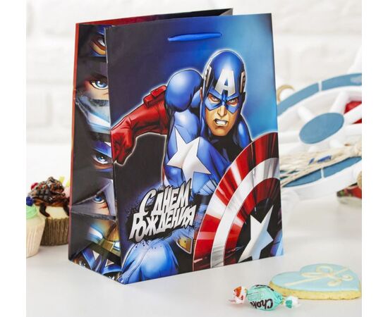 Пакет подарочный "Супергерои" 31×40 см