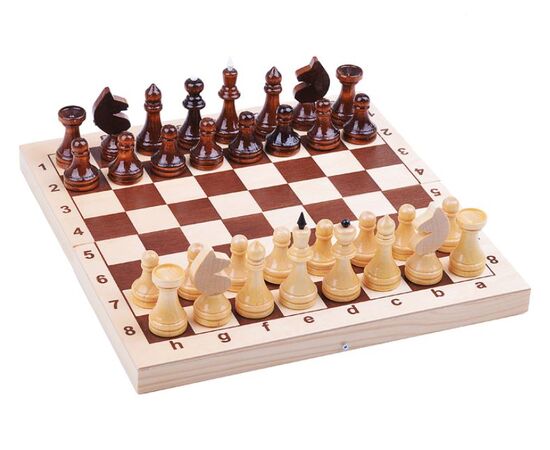 Игра настольная "Шахматы" 29 см на 29 см, поле и фигурки из дерева