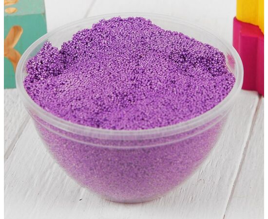 Шариковый пластилин мелкозернистый фиолетовый, 200 мл