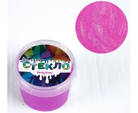 Слайм "Стекло" малиновый, 100 гр
