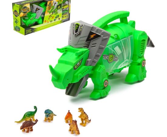 Игровой набор "Динозавр+машинки+фигурки"