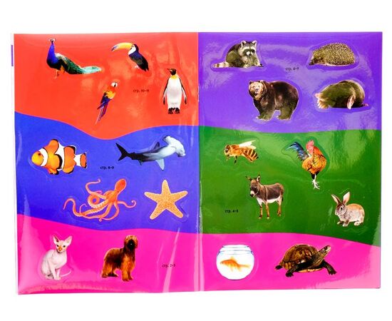 Книжка с наклейками "Животные" с познавательными фактами