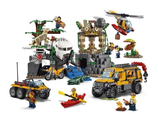 Конструктор Lepin "База исследователей джунглей", 870 деталей