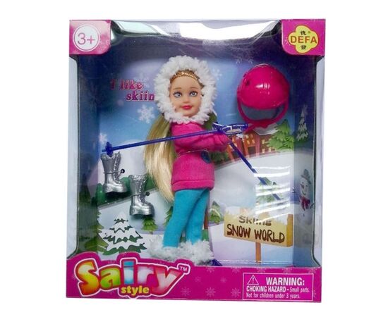 Кукла Defa Lucy "Малышка на лыжах", 15 см