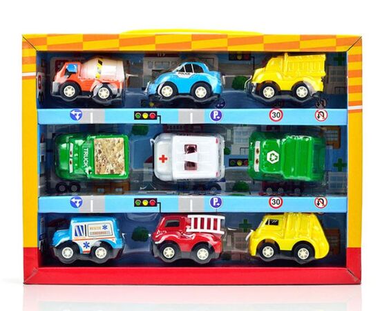 Набор инерционных игрушек "Городские автомобили", 9 шт
