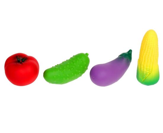 Набор резиновых игрушек "Овощи" 4 шт