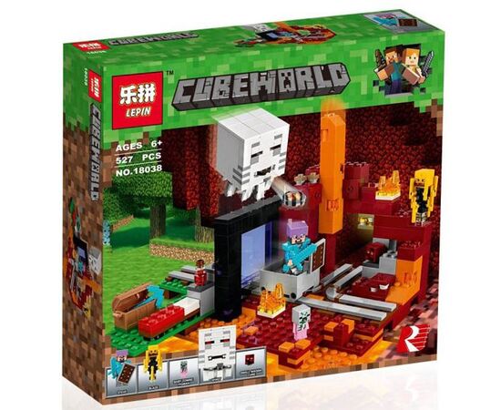 Конструктор Lepin "Майнкрафт. Портал в Подземелье", 527 деталей