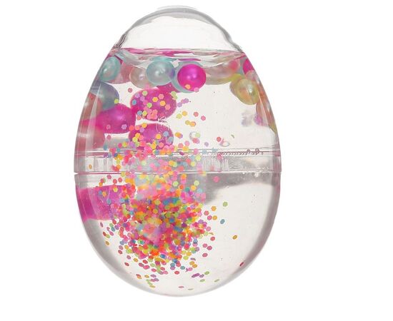 Лизун в яйце с шариками и блестками