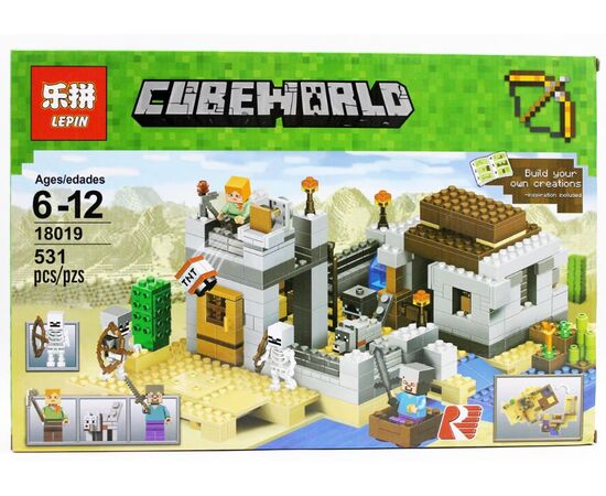 Конструктор Lepin "Майнкрафт. Пустынная станция", 531 деталь