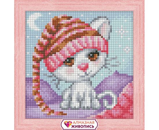 Алмазная мозаика "Сонный котенок"