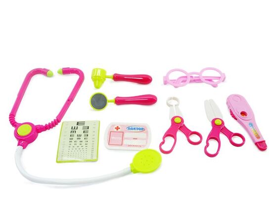 Игровой набор доктора в чемодане "Скорая помощь" розовый