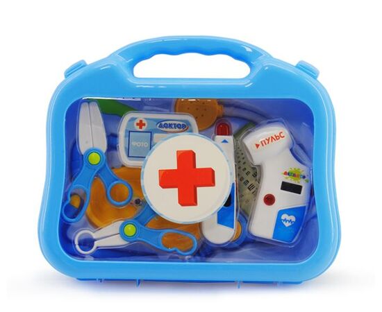 Игровой набор доктора в чемодане "Скорая помощь", синий
