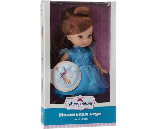 Кукла Элиза в голубом платье + браслет