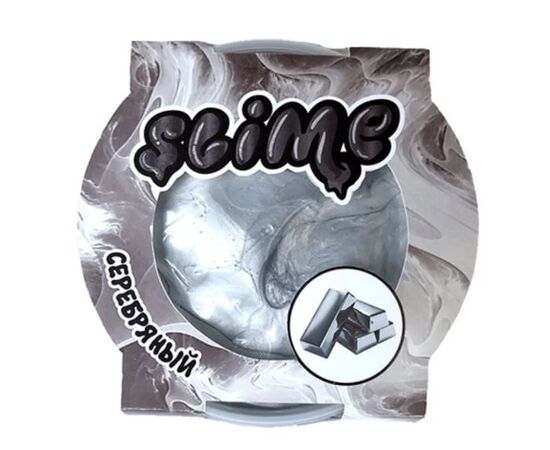 Лизун 300 гр "Slime: Серебряный"