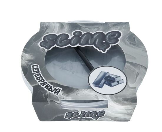 Лизун 300 гр "Slime: Серебряный"