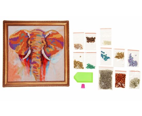 Картина из пайеток "Слон"