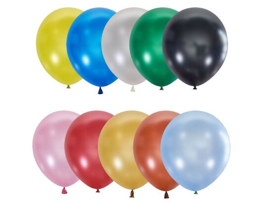 Набор воздушных шаров 9 дюймов металлик, 10 штук