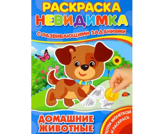 Раскраска невидимка с заданиями "Домашние животные"
